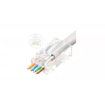 Microconnect KON505-50EZ juhtmepistik RJ-45 läbipaistev