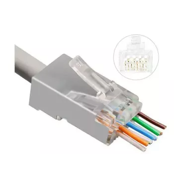 Microconnect KON506-50EZ juhtmepistik RJ45 hõbedane