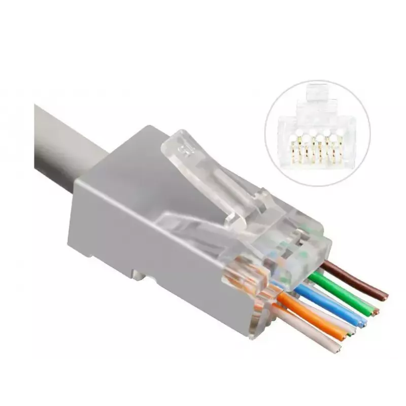 Microconnect KON506-50EZ juhtmepistik RJ45 hõbedane