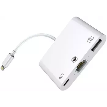 Microconnect LIGHT-HUB2 sülearvuti dokkimisjaam/pordi paljundaja Lightning Valge