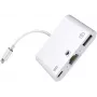 Microconnect LIGHT-HUB2 sülearvuti dokkimisjaam/pordi paljundaja Lightning Valge