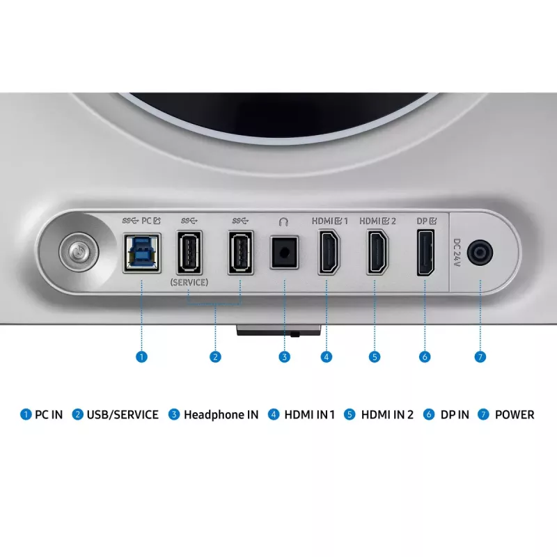 27-tolline OLED monitor Samsung G60SD LS27DG602SUXEN — 2560x1440 QHD, 0,03 ms, 178° vaatenurk, USB 3.2 jaotur, VESA, hõbedane
