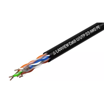 Lanview LVN122151 võrgukaabel Must 305 m Cat6 U/UTP UTP 10000 Mbit/s