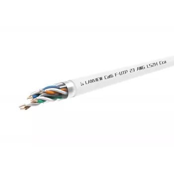 Cat6 F-UTP võrgukaabel 4x2xAWG23 LSZH valge 305m,