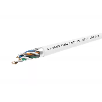 Cat6a F-UTP 4x2xAWG23 LSZH valge 305m, tulekindlusklass Cca