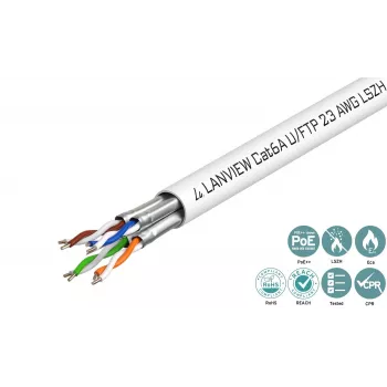 Lanview LVN122430 võrgukaabel Valge 500 m Cat6a U/FTP (STP)