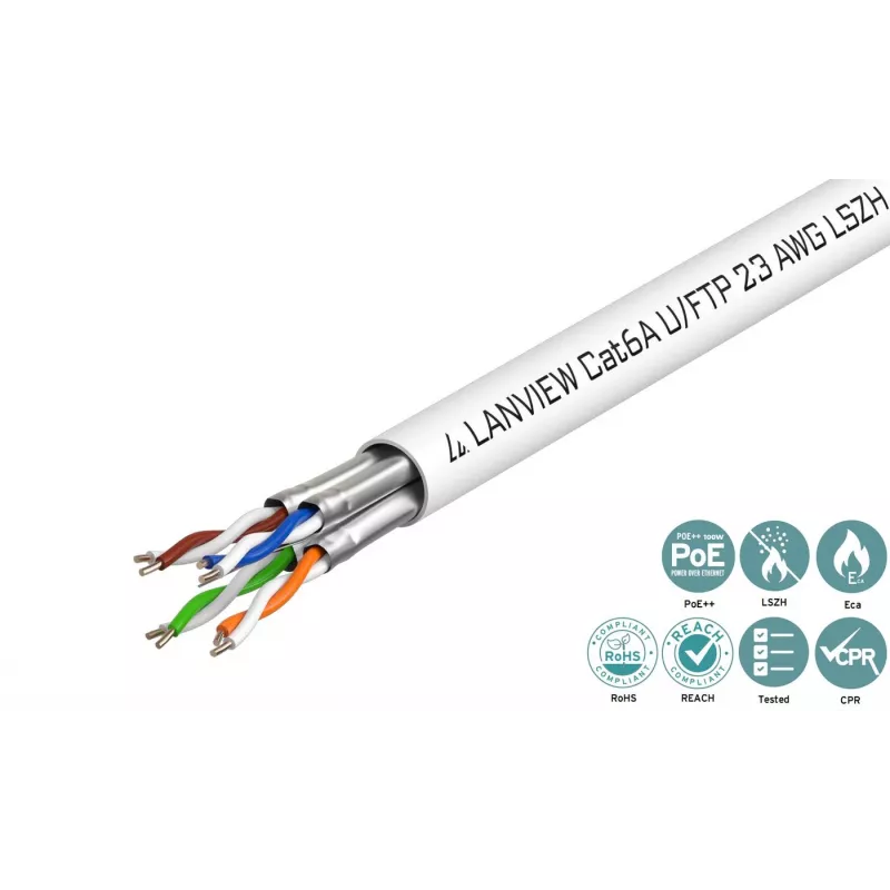 Lanview LVN122430 võrgukaabel Valge 500 m Cat6a U/FTP (STP)