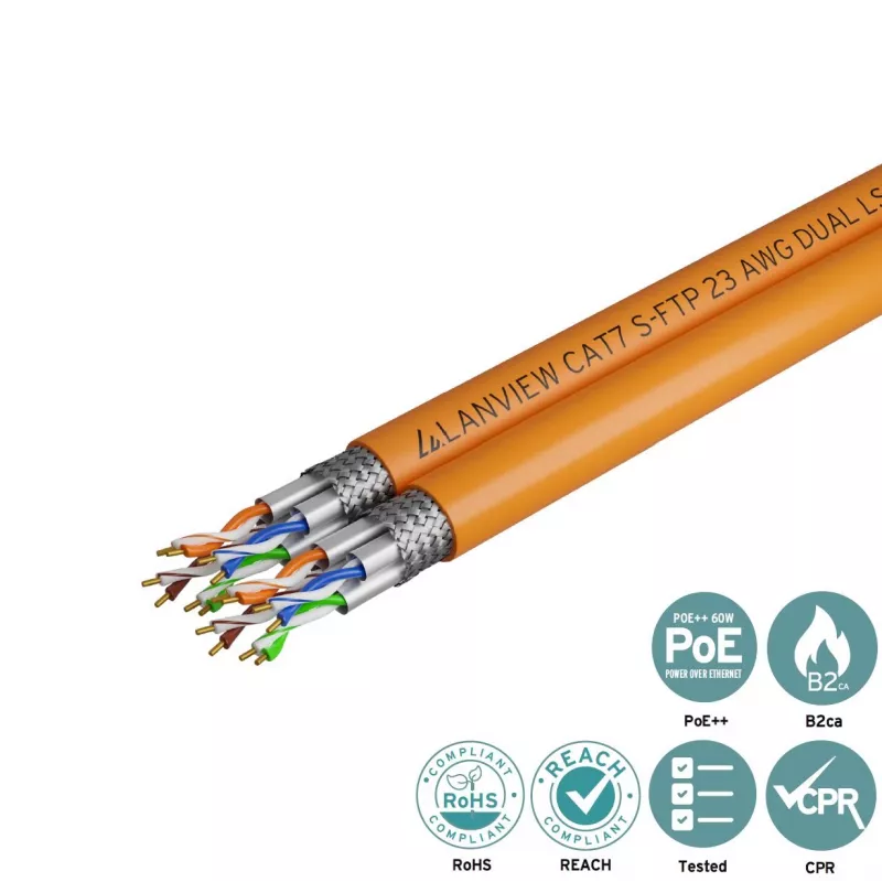 Lanview LVN122510 võrgukaabel Oranž 500 m Cat7 S/FTP (S-STP)