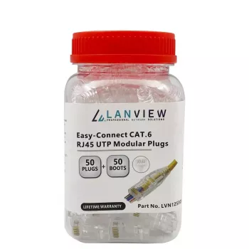 Lanview LVN125305 juhtmeühendus RJ45 läbipaistev