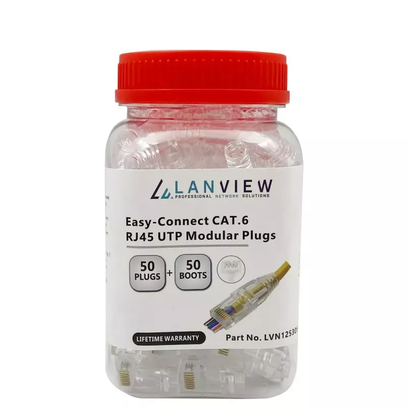Lanview LVN125305 juhtmeühendus RJ45 läbipaistev