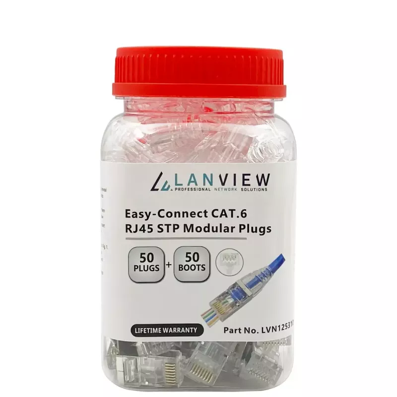Lanview LVN125310 RJ45 juhtmepistik, läbipaistev