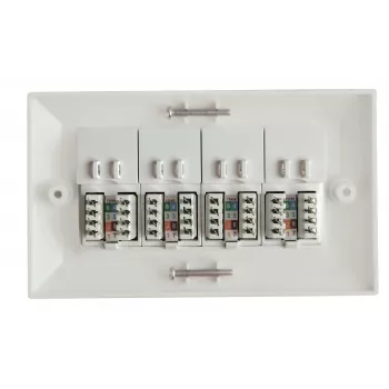 Lanview LVN126188UK-4 pistikupesakarp RJ-45 Valge