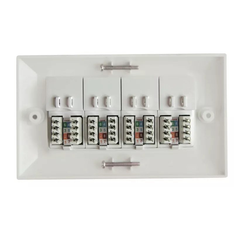 Lanview LVN126188UK-4 pistikupesakarp RJ-45 Valge