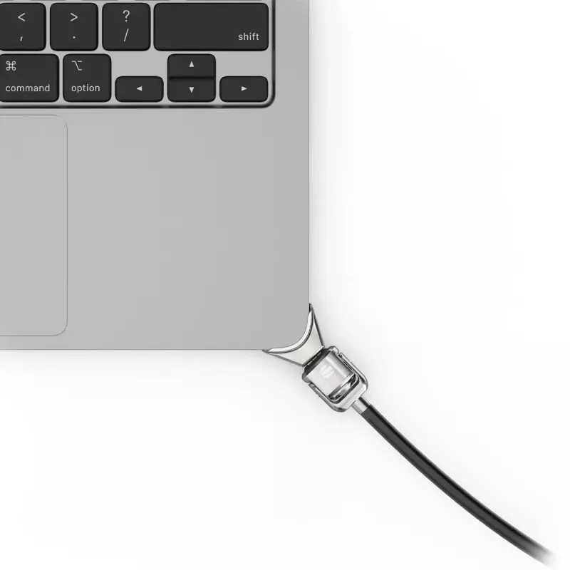 Compulocks Ledge adapter MacBook Air 15 tolli M2 M3 jaoks, võtmega kaablilukk, hõbedane