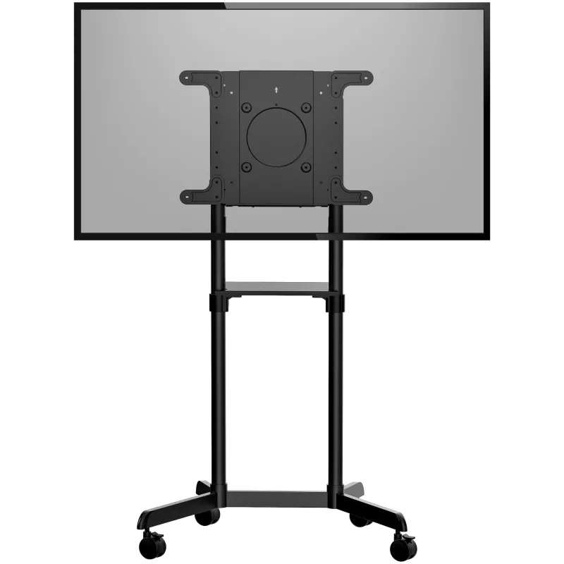 StarTech.com Mobiilne TV-käru - Kaasaskantav rulluv telerialus 37-70 inch VESA-kuvarile (154 lb/70 kg) - Telerialus koos riiuli ja hoiukambriga - Pööratav/kallutatav kuvar - Universaalne ratastel telerikinnitus