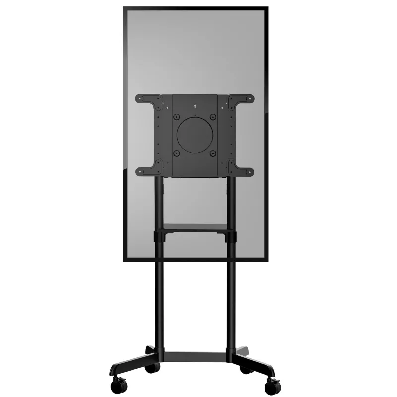 StarTech.com Mobiilne TV-käru - Kaasaskantav rulluv telerialus 37-70 inch VESA-kuvarile (154 lb/70 kg) - Telerialus koos riiuli ja hoiukambriga - Pööratav/kallutatav kuvar - Universaalne ratastel telerikinnitus
