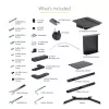 StarTech.com Mobiilne TV-käru - Kaasaskantav rulluv telerialus 37-70 inch VESA-kuvarile (154 lb/70 kg) - Telerialus koos riiuli ja hoiukambriga - Pööratav/kallutatav kuvar - Universaalne ratastel telerikinnitus