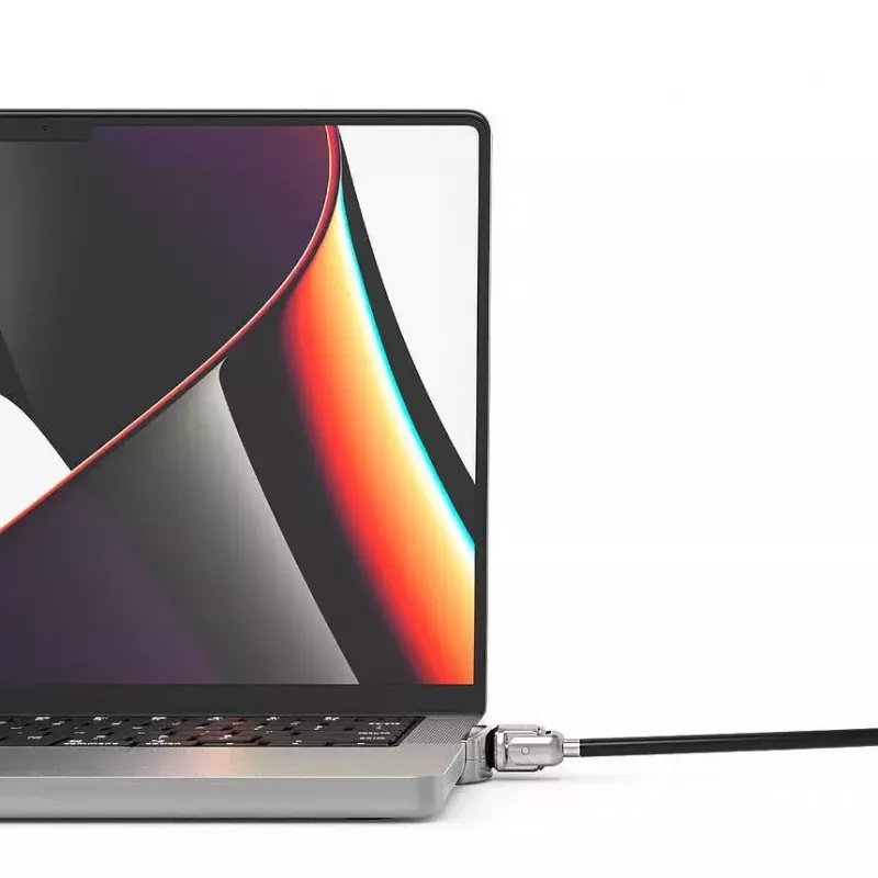 Compulocks Ledge Lock Adapter MacBook Pro 14 tolli M1 M2 M3 jaoks, võtmega kaabellukk, hõbedane