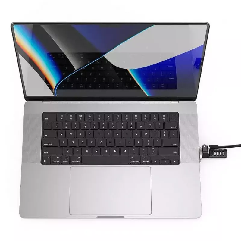 Compulocks Ledge Locki adapter MacBook Pro 16-tollisele M1 M2 M3 kombinatsioonlukuga kaablilukuga, hõbedane