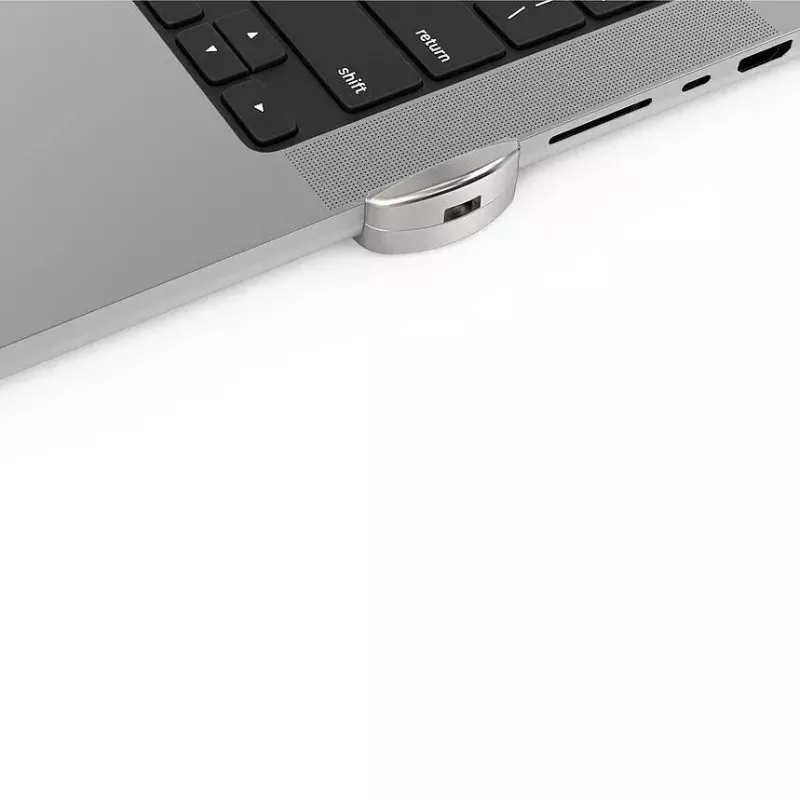 Compulocks Ledge Locki adapter MacBook Pro 16-tollisele M1 M2 M3 kombinatsioonlukuga kaablilukuga, hõbedane