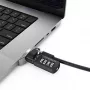 Compulocks Ledge Locki adapter MacBook Pro 16-tollisele M1 M2 M3 kombinatsioonlukuga kaablilukuga, hõbedane