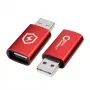 Microconnect MC-AAADAP-SC kaabli soovahetaja USB A punane