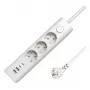 Microconnect 3-suunaline USB Schuko toitejuhe 1,5 m valge 3 vahelduvvoolu pistikupesa 230 V