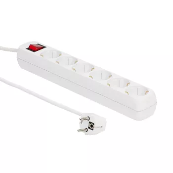Microconnect MC-GRU00615WS pikendusjuhe 1,5 m 6 pistikupesaga siseruumidesse Valge