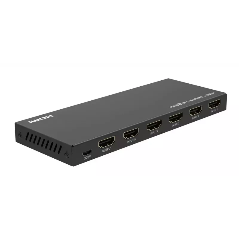 Video switch MicroConnect MC-HDMISWITCH0501-4K 4K 60Hz Metal Must
