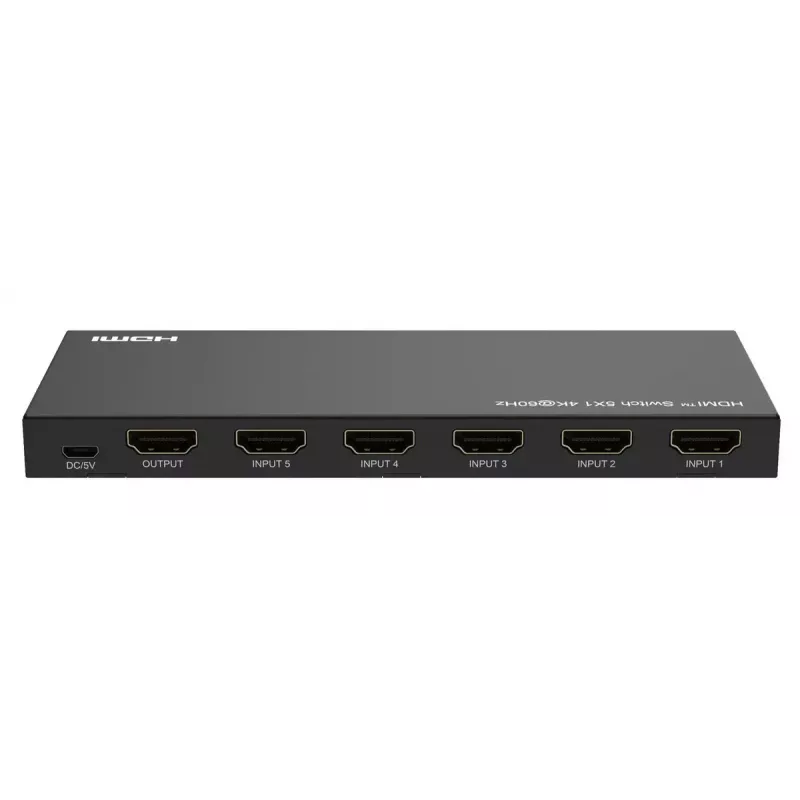 Video switch MicroConnect MC-HDMISWITCH0501-4K 4K 60Hz Metal Must