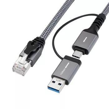 Microconnect CAT6 RJ45 FTP to USB A-C adapterkaabel, 2 meter võrguadapter