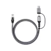 Microconnect CAT6 RJ45 FTP to USB A-C adapterkaabel, 3 meetrit