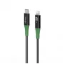 Microconnect MC-SMART USB C-L-2 välgukaabel 2 m Must, Roheline