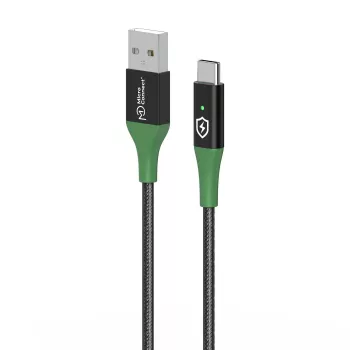 Microconnect MC-SMART USB-A-C-01 USB-kaabel USB 2.0 1 m USB A USB C Must, Roheline