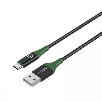 Microconnect MC-SMART USB-A-C-02 USB-kaabel USB 2.0 2 m USB A USB C Must, Roheline