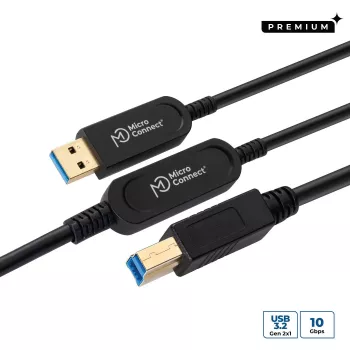 Microconnect MC-USB3.0AB10OP USB-kaabel USB 3.2 Gen 2 (3.1 Gen 2) 10 m USB A USB B Must