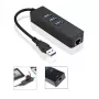 Microconnect MC-USB3.0HUBWETH sülearvuti dokkimisjaam/pordireplikaator USB 3.2 Gen 1 (3.1 Gen 1) Type-A Must