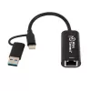 Microconnect MC-USBACNET2.5G kaabli soovaheti USB C RJ-45 0,2 m Must