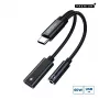 Microconnect MC-USBC-AUDIOCF videokaabli adapter 0,13 m hõbedane