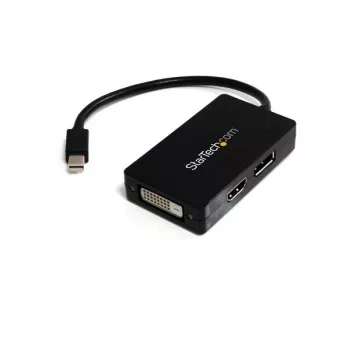 StarTech.com reisi A/V-adapter: 3-ühes mini-DisplayPort-DisplayPort-, DVI- või HDMI-muundur