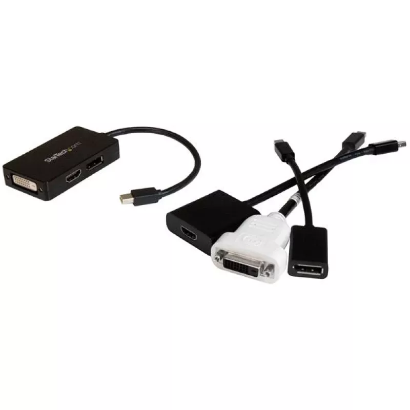 StarTech.com reisi A/V-adapter: 3-ühes mini-DisplayPort-DisplayPort-, DVI- või HDMI-muundur