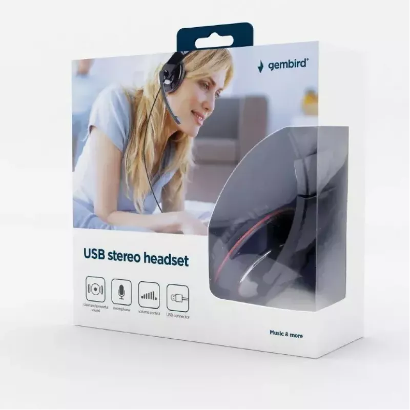Kõrvaklapid Gembird MHS-U-001 USB-klapid juhtmega