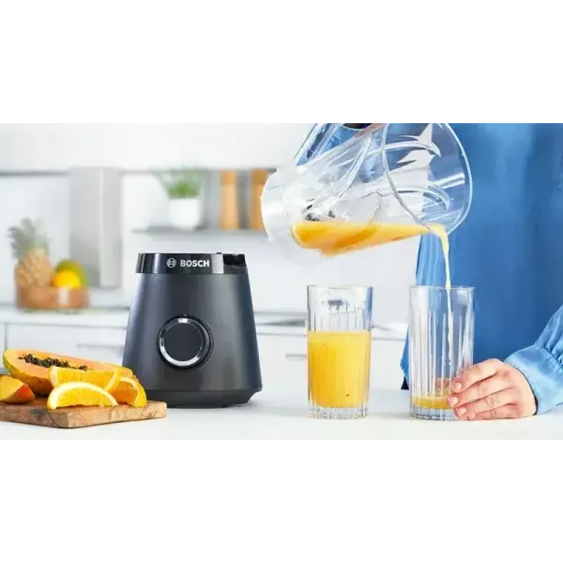Lauaplaadisegisti Bosch Serie 4 MMB6141B — 1200 W, 1,5 L Tritan-kann, 2 kiirust, jääpurustus, must
