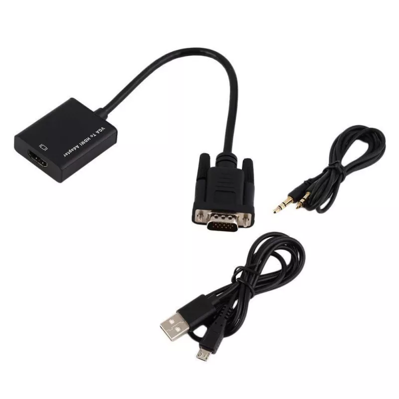 Microconnect MONGGHDMI videokaabli adapter 0,3 m HDMI tüüp A (standard) VGA (D-Sub) must