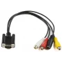 Microconnect MONGGSV videokaabli adapter 0,3 m VGA (D-Sub) RCA + S-Video Must