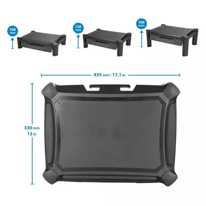 StarTech.com Monitori alus - Sahtel - Kõrguse reguleerimine, Vabaltseisev, 10 kg, 33 cm (13 tolli), 81.3 cm (32 tolli), Kõrguse reguleerimine, Must