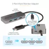 StarTech.com 3-pordiline MST-jaotur – DisplayPort 3× HDMI-ks, kolm 4K 60 Hz monitori, DP 1.4 mitme monitori videoadapter, 30 cm sisseehitatud kaabel, USB-toide, ainult Windows