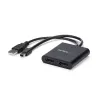 StarTech.com 2-pordiline mitme monitori adapter - Mini DisplayPort 2x DisplayPort MST jaotur - Dual 4K 30Hz - Video splitter laiendatud töölauarežiimi jaoks ainult Windowsi arvutitel - mDP 1.2 2x DP