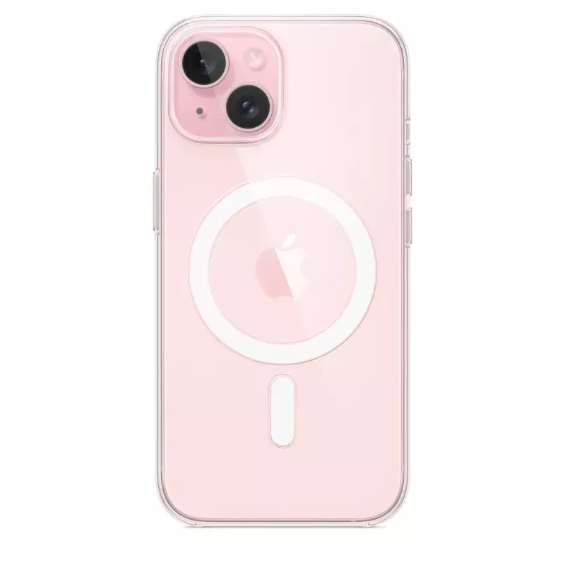 Apple iPhone 15 kaitsev ümbris, MagSafe, läbipaistev, PC, 6,1 tolline