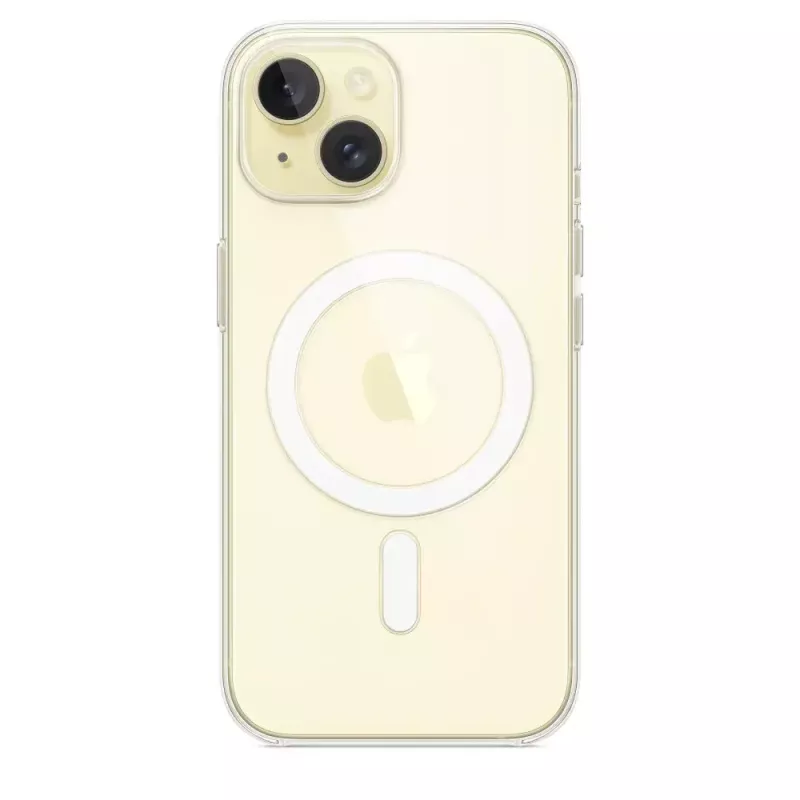 Apple iPhone 15 kaitsev ümbris, MagSafe, läbipaistev, PC, 6,1 tolline
